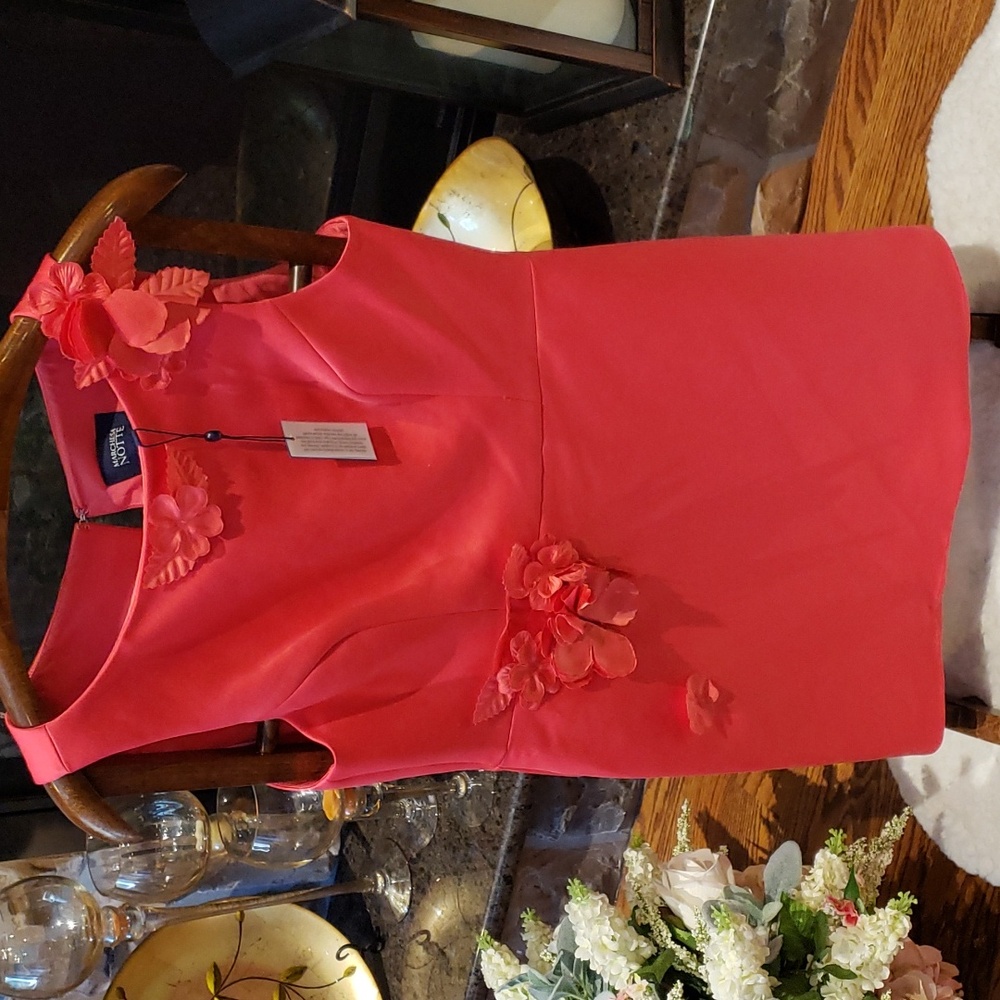 Nwt Marchesa Notte Fuchsia Sheath Cocktail Dress size 8